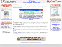 Tablet Screenshot of cpuinfo.visualware.com
